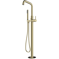 Смеситель для ванны напольный Bossini Teo Z00751.043 брашированное золото