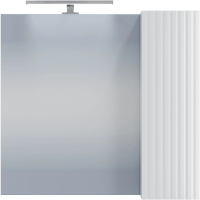 Зеркальный шкаф Санта Юпитер 700367 70x65 см L/R, со светильником, белый глянец