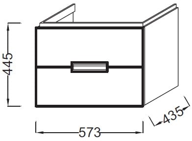 Тумба под раковину 60 см Jacob Delafon Reve EB1134-G1C