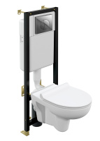 Комплект Cersanit NATURE CO DPL EO slim + BLACK + LEON пластик хром глянцевый 64232