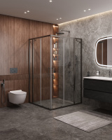 Душевой уголок (130х120) CEZARES MOLVENO MOLVENO-AH-22-130/120-C-GM-IV