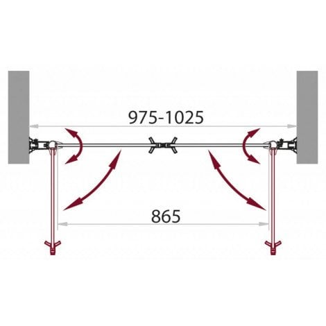 Душевая дверь (100х190) BelBagno SELA-B-2-100-Ch-Cr