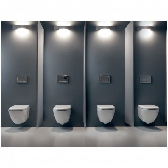 Подвесной унитаз безободковый Kerasan Aquatech 371401 без сиденья