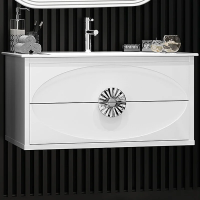 Тумба под раковину Opadiris Ибица 90   00-00003606 белый/хром  (без раковины)