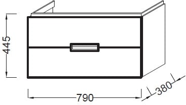 Тумба под ракоивну 80 см Jacob Delafon Reve EB1135-G1C