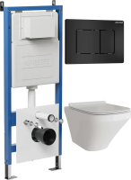 Комплект унитаза с инсталляцией Grossman Classic 97.4440S.04.21M с клавишей смыва