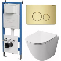 Комплект унитаза с инсталляцией Grossman Style 97.4411S.05.32M с клавишей смыва