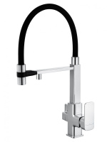 Смеситель для кухни с гибким изливом и подключением фильтра WONZON & WOGHAND, хром WW-88458012-CR Смеситель для кухни с гибким изливом и подключением фильтра WONZON & WOGHAND, хром WW-88458012-CR