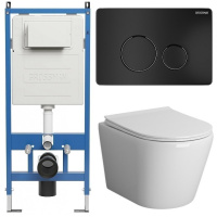 Комплект унитаза с инсталляцией Grossman Style 97.4478S.05.21M с клавишей смыва