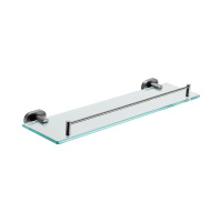 Полка стеклянная Belz  B90507, вороненая сталь