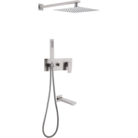 Душевой комплект ABBER Daheim AF8217SP скрытого монтажа с изливом, сатин