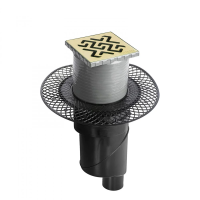 Душевой трап (10х10) Berges Wasserhaus Platz Antik 094060 бронза