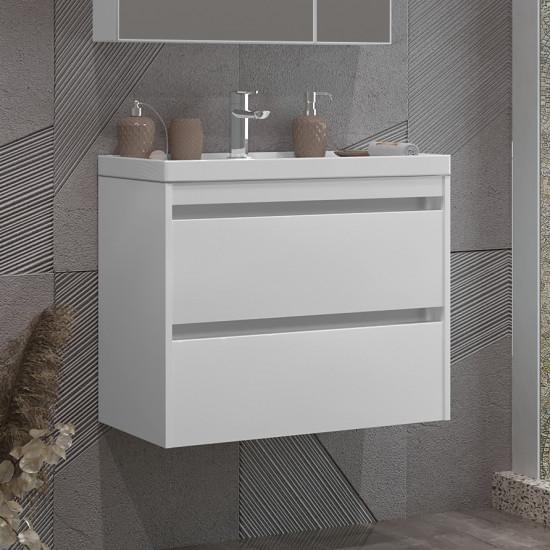 Тумба под раковину Opadiris Фреш 70  00-00007086 белый/белый (без раковины)