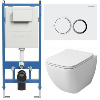 Комплект унитаза с инсталляцией Grossman Galaxy 97.4447S.01.000 с клавишей смыва