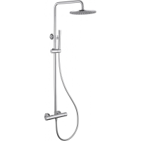 Душевая стойка ABBER Wasser Kreis AF8160L с термостатом без излива, хром