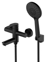 Смеситель для ванны однорычажный с душевым набором Agger Easy A3121244 черный матовый