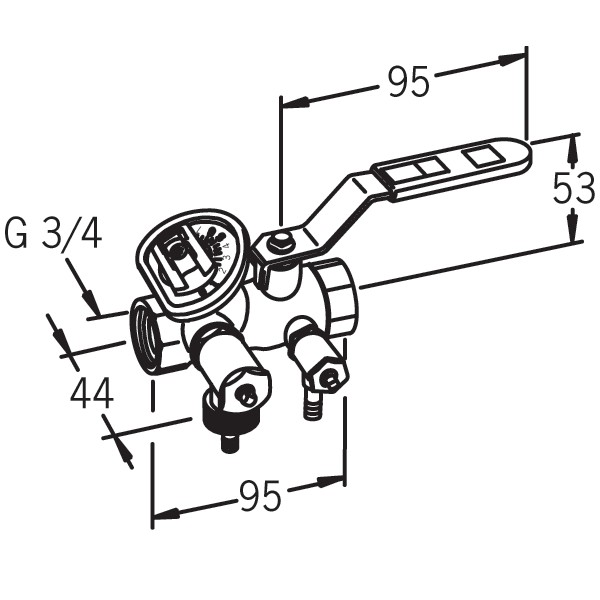 Магистральный регулирующий клапан, DN 20, G 3/4.Oras 410020