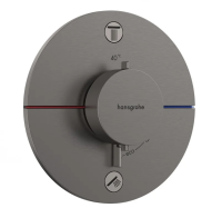 Термостат для душа на 2 потребителя Hansgrohe ShowerSelect Comfort S 15556340 шлифованный черный хром
