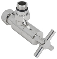 Вентиль Сунержа угловой крест (G 1/2" НР х G 3/4" НГ) 07-1408-1234 шлифованная сталь