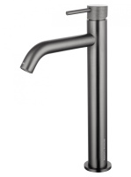 Смеситель для раковины высокий WONZON & WOGHAND, темный графит WW-H1062-BGG