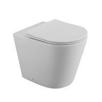 Унитаз приставной безободковый BelBagno FLAY-R BB1003CBR/SC с сиденьем микролифт