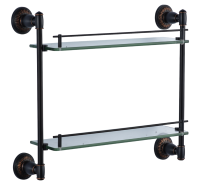 Полка прямая Savol двойная стеклянная 40 см S-006622H