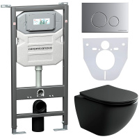 Комплект унитаза с инсталляцией Ceramicanova Metropol CN4002MB_1001M_1000