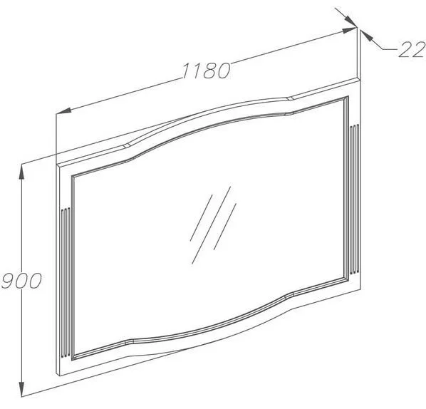 Зеркало Opadiris Лаура 120 Z0000009325  белый с патиной