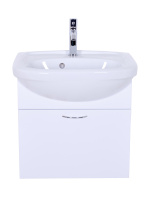 Тумба без раковины подвесная c раковиной Orange Лайт LRA-45TUW+RA белый глянец