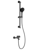 Смеситель для ванны с душевым гарнитуром WONZON & WOGHAND, темный графит WW-4560-BGG