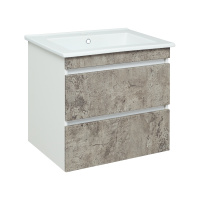 Тумба под раковину Runo подвесная серый бетон Манхэттен 65 (00-00001018)
