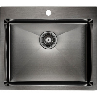 Кухонная мойка Paulmark  Brim PM215951-GM вороненая сталь