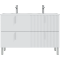 Тумба под раковину 120 Санта Вега 700451 белый глянец