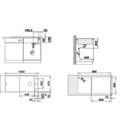 Кухонная мойка Blanco Axia III XL 6 S (кофе), 523519