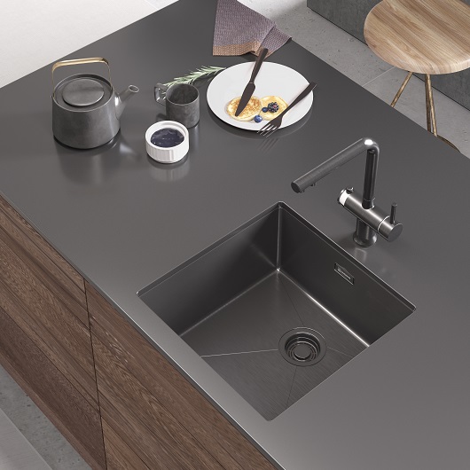 Кухонная мойка OMOIKIRI  Taki 49-U/IF-GM нерж.сталь/вороненая сталь