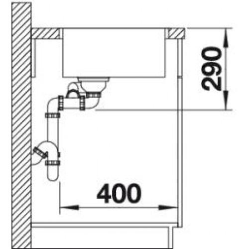 Кухонная мойка Blanco Andano 340/180-IF (чаша справа) 522973