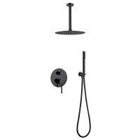 Душевой комплект ABBER Emotion AF8821B скрытого монтажа без излива, черная матовая