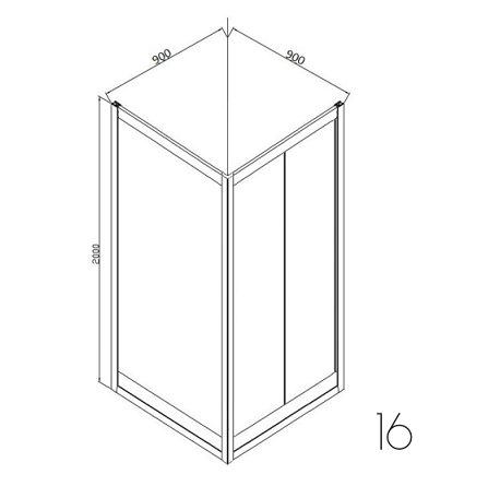 Душевой уголок Bravat Riffle BS090.2123A