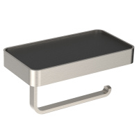 Держатель для туалетной бумаги с полкой WONZON & WOGHAND GRAFFITY, брашированный никель 9366-BN