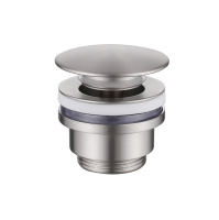 Донный клапан ABBER AF0011SP без перелива, клик-клак, сатин