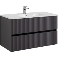 База под раковину Art&Max Torino AM-TORINO-1000-2C-SO-GF-P Графит