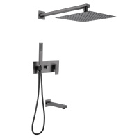 Душевой комплект ABBER Daheim AF8217NG скрытого монтажа с изливом, никель Душевой комплект ABBER Daheim AF8217NG скрытого монтажа с изливом, никель