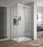 Душевой уголок Vincea  Slim-U VSS-2SU8010CL (100х80)  хром, стекло прозрачное