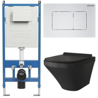 Комплект унитаза с инсталляцией Grossman Galaxy 97.4440BMS.04.01M с клавишей смыва