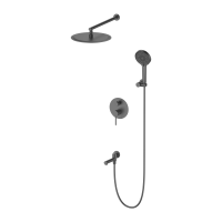 Душевой комплект с внутренней частью Y OL-939017-BGM, оружейный металл