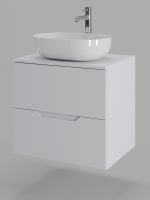 Тумба с раковиной подвесная 60 см Orange Line Li-60TuwMDF+B05-480W белый