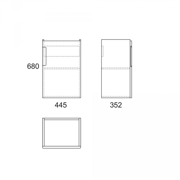 Тумба под раковину Owl 1975 Runn, 50 см, с дверкой OW07.02.00