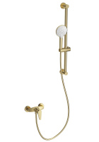 Смеситель для душа с гарнитуром WONZON & WOGHAND, брашированное золото WW-AE3103-BG