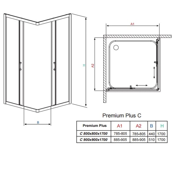 Душевой уголок Radaway Premium Plus C 30451-01-08N