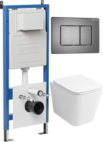 Комплект унитаза с инсталляцией Grossman Classic 97.4479SQ.04.42M с клавишей смыва